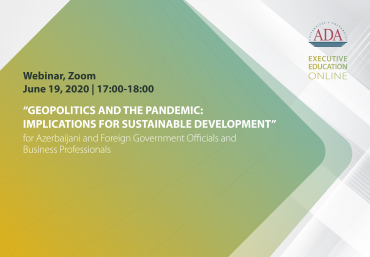 Next webinar: Geopolitics and the Pandemic: Implications for Sustainable Development