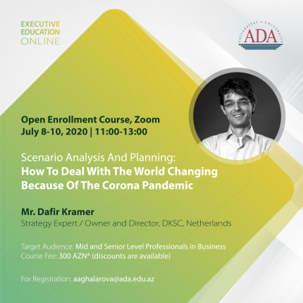 Open Enrollment Course: 'Scenario Analysis and Planning: How to Deal with the World Changing Because of the Corona Pandemic'