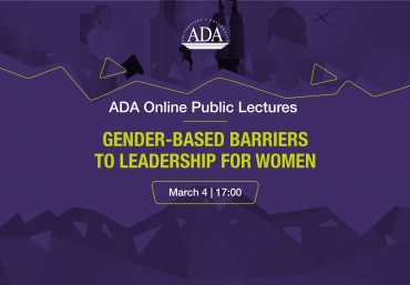ADA Online Public Lecture: Gender-Based Barriers to Leadership for Women