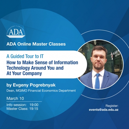 Online Master Class by Evgeny Pogrebnyak, MGIMO University Dean