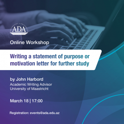 Online Workshop: writing a statement of purpose or motivation letter for further study