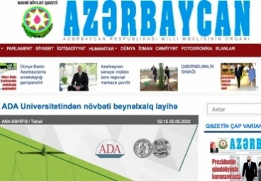 “ADA Universitetindən növbəti beynəlxalq layihə” - “Azərbaycan” qəzeti
