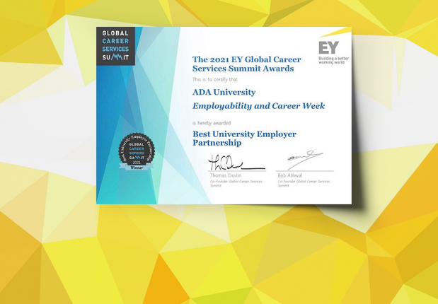ADA University's Virtual Employability Week and Career Fair received the International Award