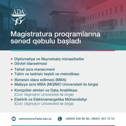 2021-2022-ci tədris ili üzrə magistratura proqramlarına qəbul başladı