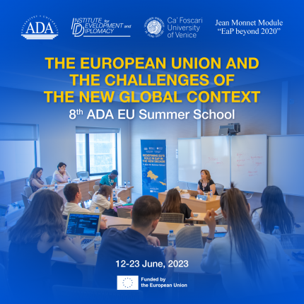 Call for Applications to 8th ADA EU Summer School: The European Union and the Challenges of the New Global Context
